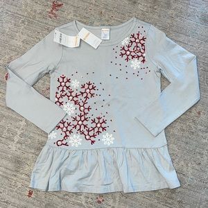 Gymboree Christmas long sleeve sequin tee size 8